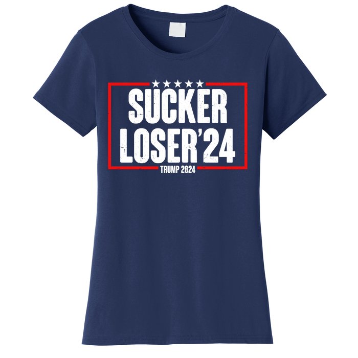 Sucker Loser Trump Biden Debate 2024 Women's T-Shirt