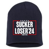 Sucker Loser Trump Biden Debate 2024 Short Acrylic Beanie