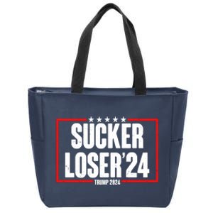 Sucker Loser Trump Biden Debate 2024 Zip Tote Bag