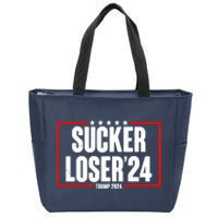 Sucker Loser Trump Biden Debate 2024 Zip Tote Bag