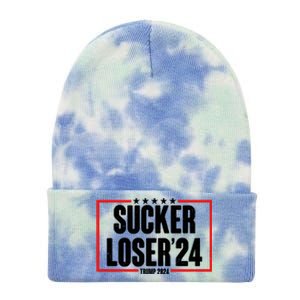 Sucker Loser Trump Biden Debate 2024 Tie Dye 12in Knit Beanie