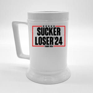 Sucker Loser Trump Biden Debate 2024 Beer Stein