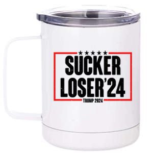 Sucker Loser Trump Biden Debate 2024 12 oz Stainless Steel Tumbler Cup