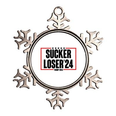 Sucker Loser Trump Biden Debate 2024 Metallic Star Ornament