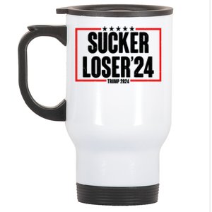 Sucker Loser Trump Biden Debate 2024 Stainless Steel Travel Mug