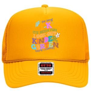 So Long Transitional Kindergarten Grad Look Out Kindergarten High Crown Mesh Back Trucker Hat