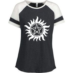 Supernatural Logo Tattoo Enza Ladies Jersey Colorblock Tee