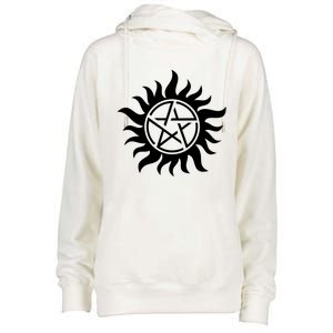 Supernatural Logo Tattoo Womens Funnel Neck Pullover Hood