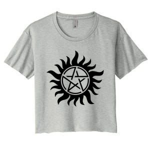 Supernatural Logo Tattoo Women's Crop Top Tee