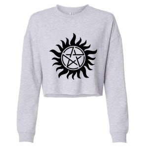 Supernatural Logo Tattoo Cropped Pullover Crew