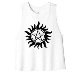 Supernatural Logo Tattoo Women's Racerback Cropped Tank