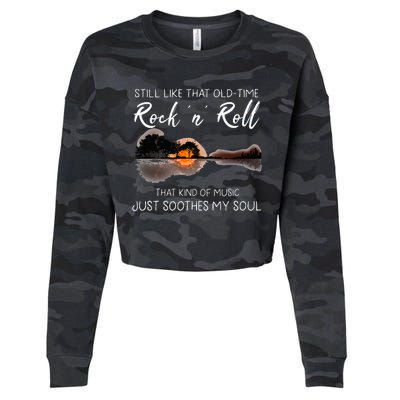 Still Like That Old Time Rock N Roll Music Guitar Cropped Pullover Crew