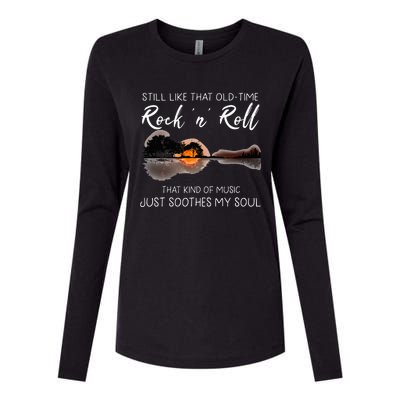 Still Like That Old Time Rock N Roll Music Guitar Womens Cotton Relaxed Long Sleeve T-Shirt