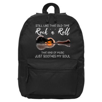 Still Like That Old Time Rock N Roll Music Guitar 16 in Basic Backpack
