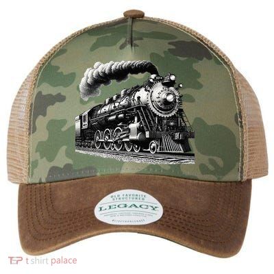 Steam Locomotive Train 4014 Vintage Railroad Big  Engine Legacy Tie Dye Trucker Hat