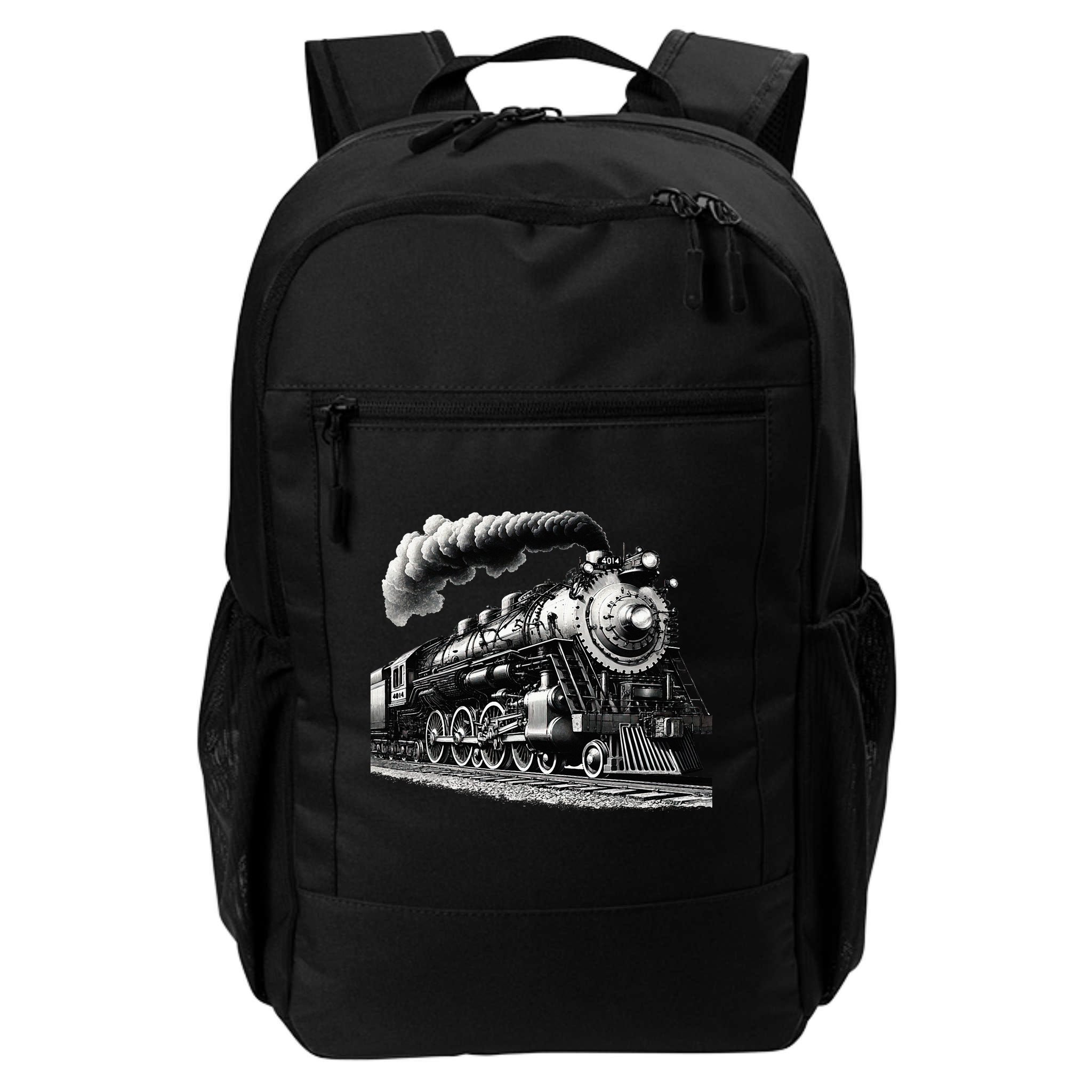 Steam Locomotive Train 4014 Vintage Railroad Big  Engine Backpack