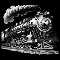 Steam Locomotive Train 4014 Vintage Railroad Big  Engine Backpack