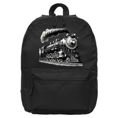 Steam Locomotive Train 4014 Vintage Railroad Big  Engine 16 in Basic Backpack