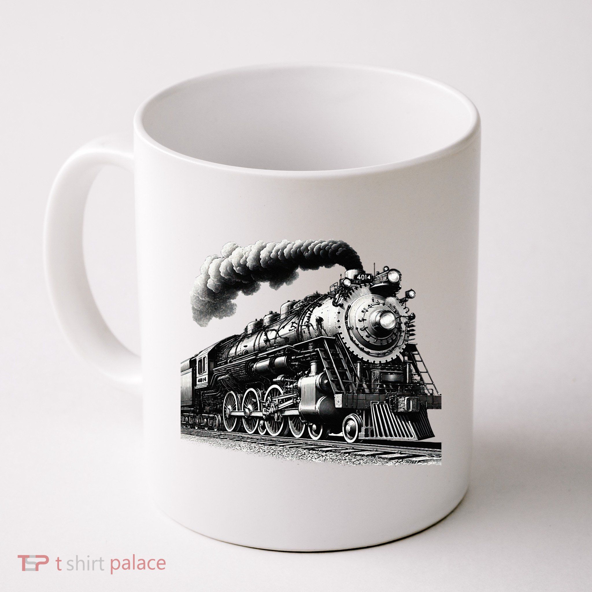 Steam Locomotive Train 4014 Vintage Railroad Big  Engine Mug