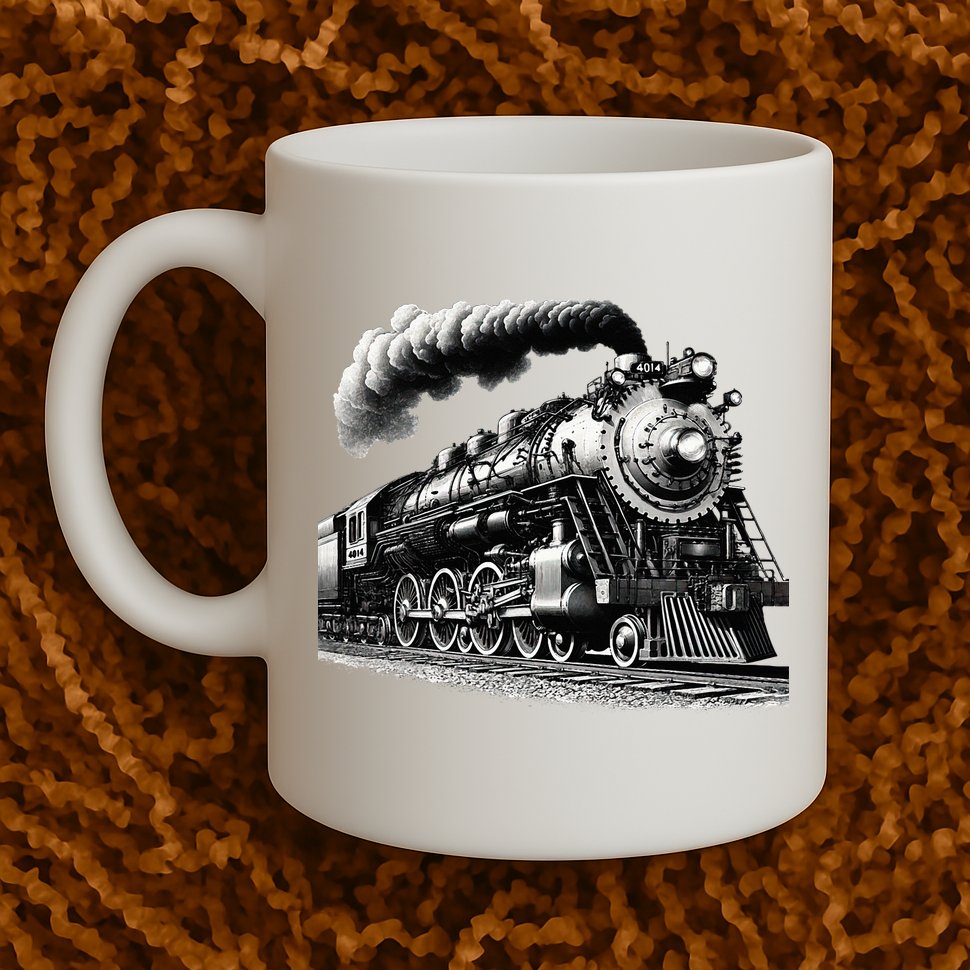 Steam Locomotive Train 4014 Vintage Railroad Big  Engine Mug