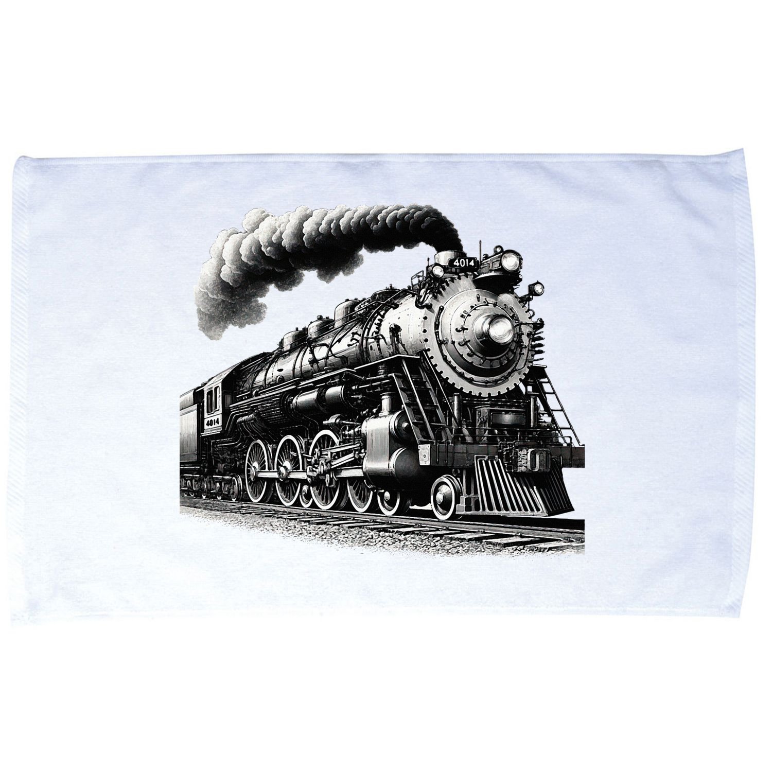 Steam Locomotive Train 4014 Vintage Railroad Big  Engine Microfiber Hand Towel