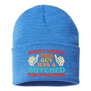 Sorry Ladies This Guy Has A Botched Circumcision Retro Sustainable Knit Beanie