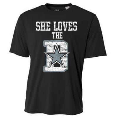 She Loves The D Dallas Gift Cooling Performance Crew T-Shirt