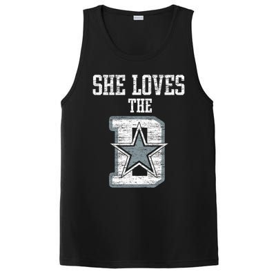 She Loves The D Dallas Gift PosiCharge Competitor Tank