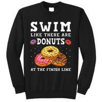 Swim Like There Are Donuts At The Finish Line Funny Swimmer Sweatshirt