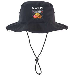 Swim Like There Are Donuts At The Finish Line Funny Swimmer Legacy Cool Fit Booney Bucket Hat