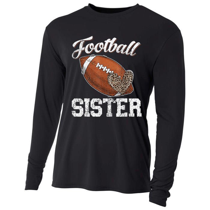 Sister Leopard Tee Ball Funny Mother's Day Cooling Performance Long Sleeve Crew