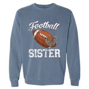 Sister Leopard Tee Ball Funny Mother's Day Garment-Dyed Sweatshirt