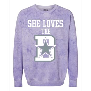 She Loves The D Dallas Colorblast Crewneck Sweatshirt