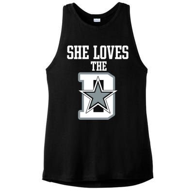 She Loves The D Dallas Ladies PosiCharge Tri-Blend Wicking Tank