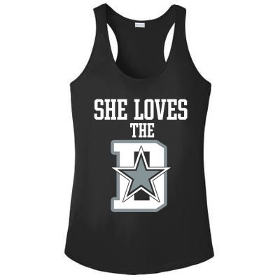 She Loves The D Dallas Ladies PosiCharge Competitor Racerback Tank