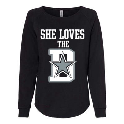 She Loves The D Dallas Womens California Wash Sweatshirt