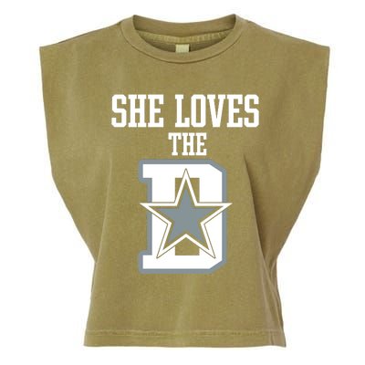 She Loves The D Dallas Garment-Dyed Women's Muscle Tee