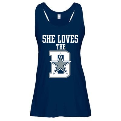 She Loves The D Dallas Ladies Essential Flowy Tank