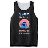 Swim Like There Are Donuts At The Finish Line Mesh Reversible Basketball Jersey Tank