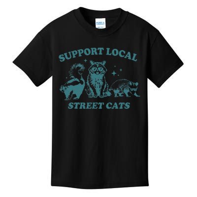 Support Local Team Trash Opossum Raccoon Rat Kids T-Shirt