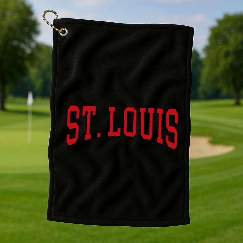 St. Louis Text Golf Towel