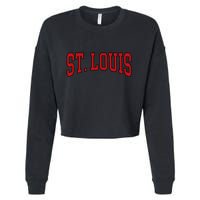 St. Louis Text Cropped Pullover Crew