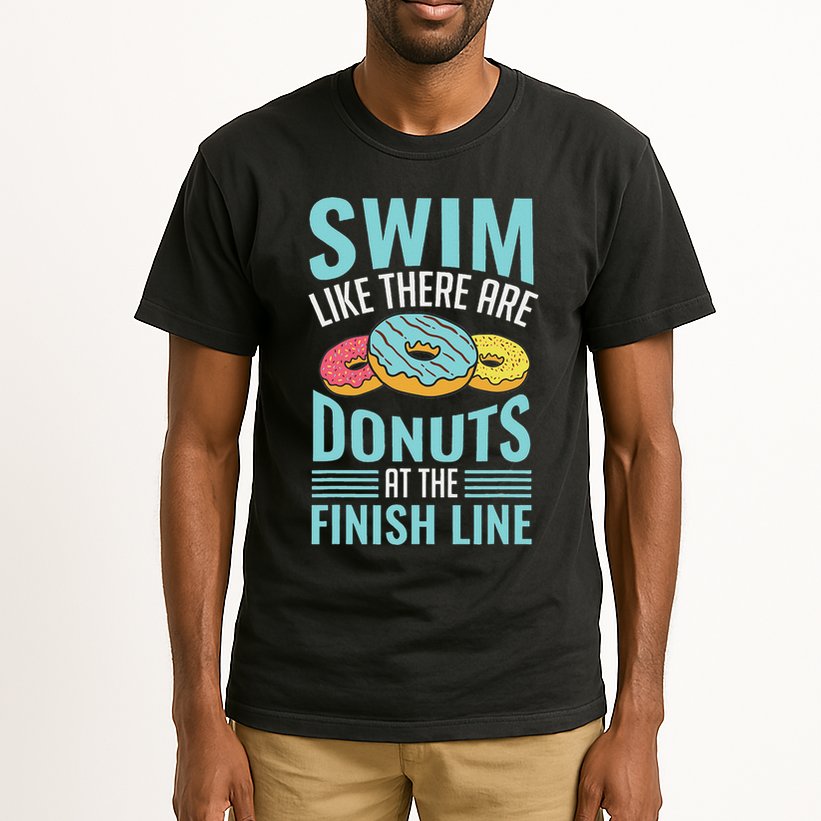 Swim Like There Are Donuts, Swimming Funny Swimmer Tall T-Shirt