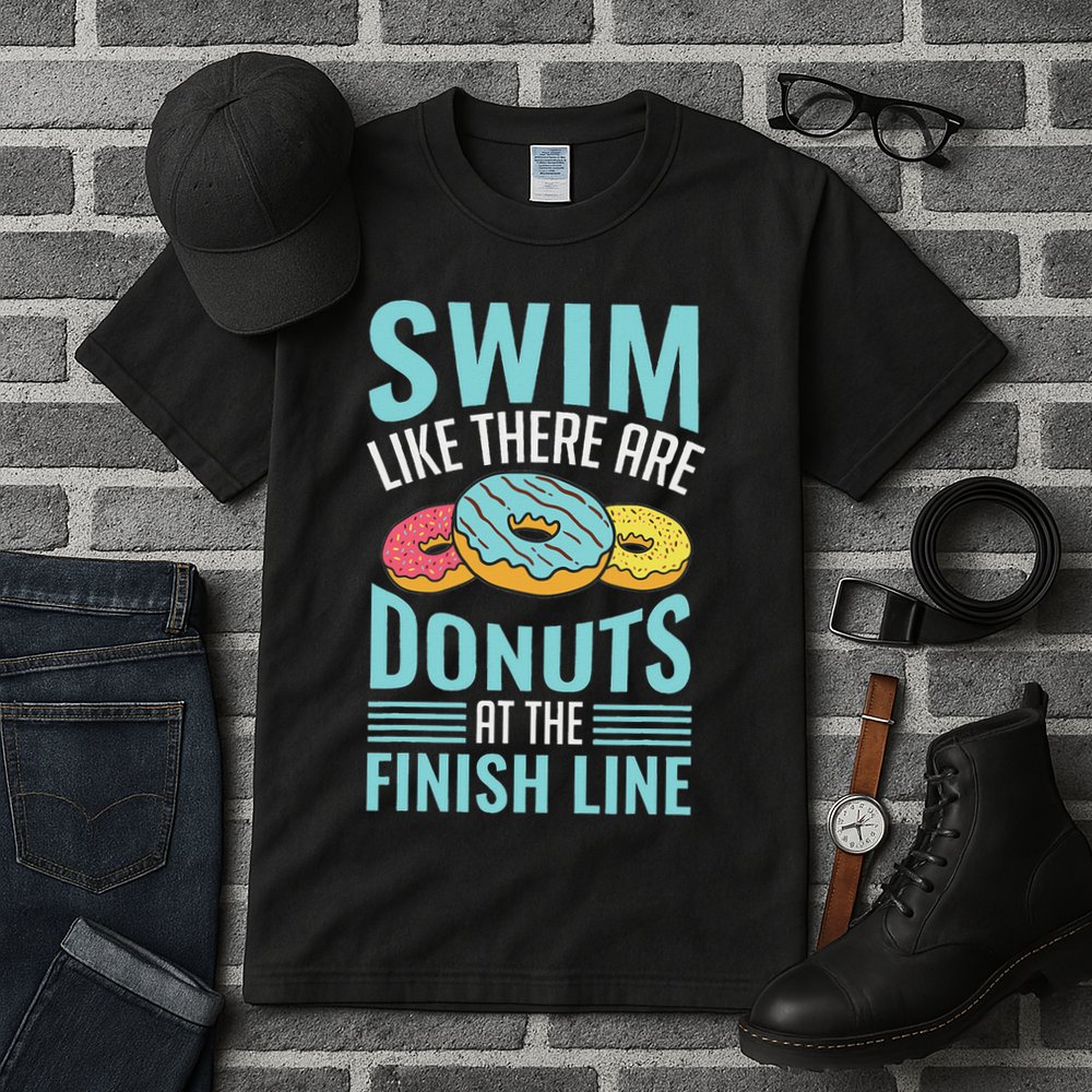 Swim Like There Are Donuts, Swimming Funny Swimmer Tall T-Shirt