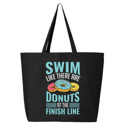 Swim Like There Are Donuts, Swimming Funny Swimmer 25L Jumbo Tote