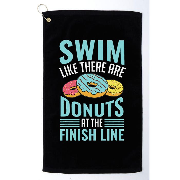 Swim Like There Are Donuts, Swimming Funny Swimmer Golf Towel