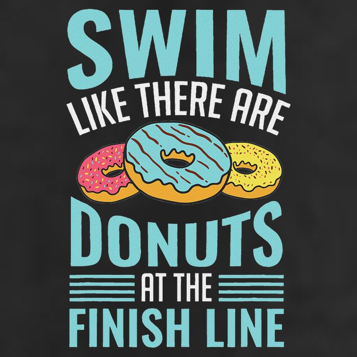 Swim Like There Are Donuts, Swimming Funny Swimmer Golf Towel