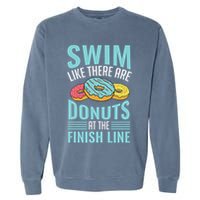 Swim Like There Are Donuts, Swimming Funny Swimmer Garment-Dyed Sweatshirt
