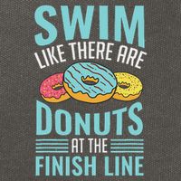Swim Like There Are Donuts, Swimming Funny Swimmer Cotton Canvas Backpack