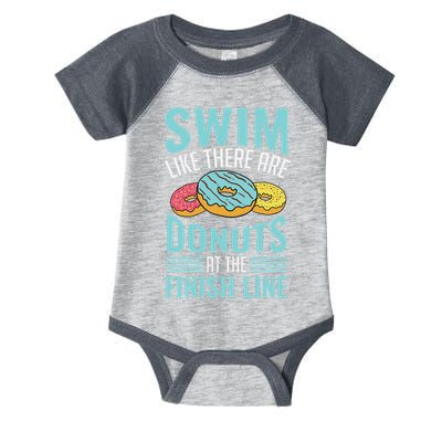 Swim Like There Are Donuts, Swimming Funny Swimmer Infant Baby Jersey Bodysuit